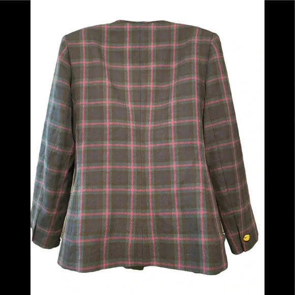Vintage Doncaster 100% Wool Plaid Blazer - Picture 4 of 10